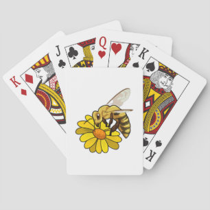 Bee with Blossom Poker Cards