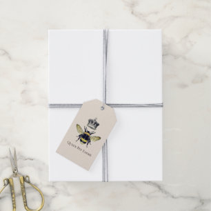 Bee With Crown Apiary Farm Honey Products Gift Tags