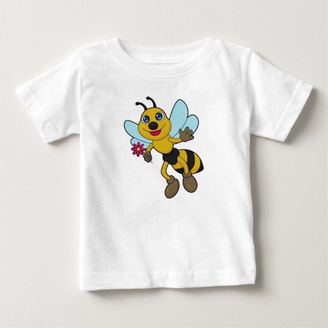 Bee with Flower Baby T-Shirt (Front)