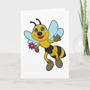 Bee with Flower Card