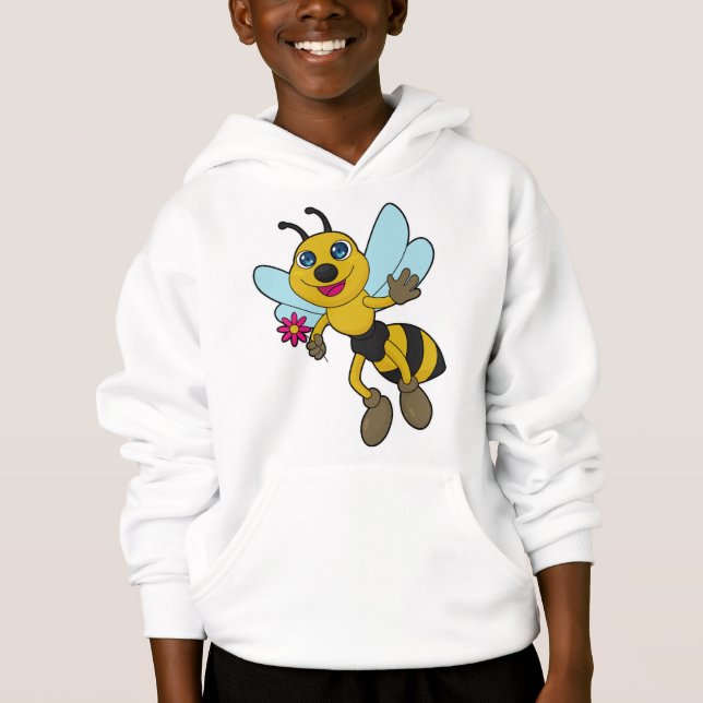 Bee with Flower Hoodie (Front)