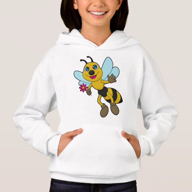 Bee with Flower Hoodie (Front)