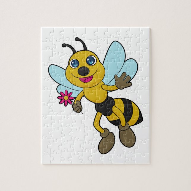 Bee with Flower Jigsaw Puzzle (Vertical)