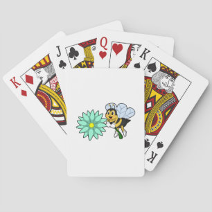 Bee with Flower.PNG Poker Cards