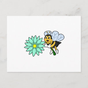 Bee with Flower.PNG Postcard