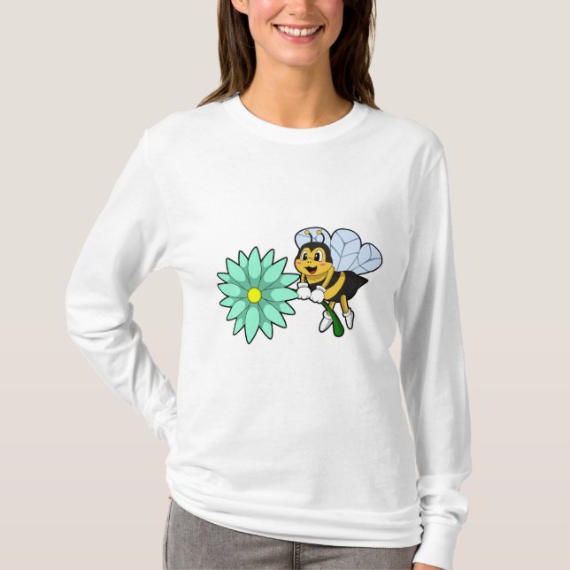 Bee with Flower.PNG T-Shirt (Front)