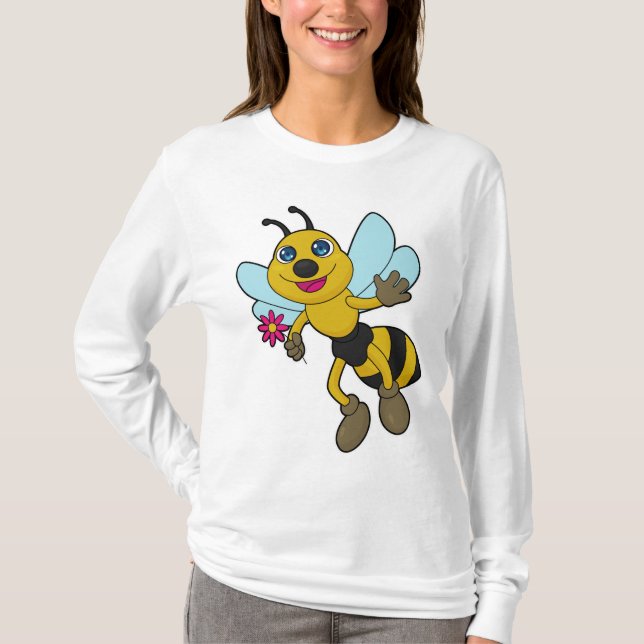 Bee with Flower T-Shirt (Front)