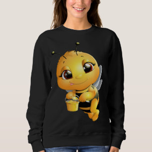 Bee with Honey Cute Girls Bee Sweatshirt