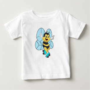 Bee with Roller skates Baby T-Shirt