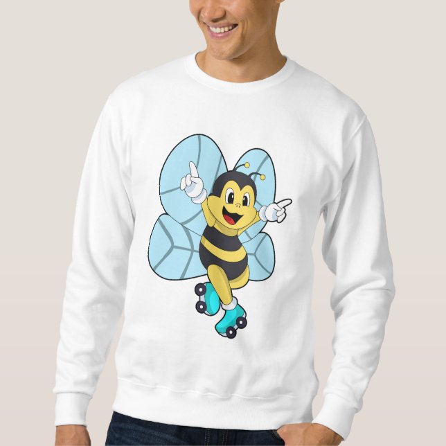 Bee with Roller skates Sweatshirt (Front)