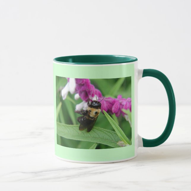 Bee with Velvet Flowers Mug #4 (Right)
