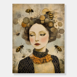 Bee Woman Art Print – Whimsical Portraits Foam Board
