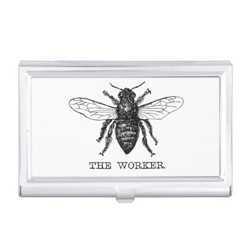 Bee Worker Honey Black Bumblebee Business Card Case