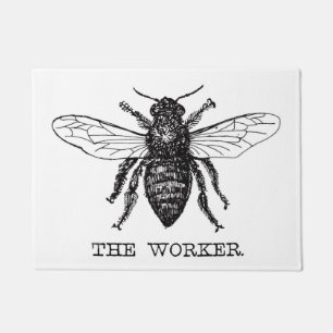 Bee Worker Honey Black Bumblebee Doormat