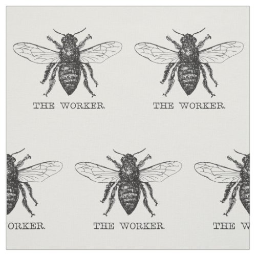 Bee Worker Honey Black Bumblebee Fabric