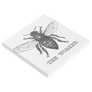 Bee Worker Honey Black Bumblebee Gallery Wrap