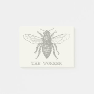 Bee Worker Honey Black Bumblebee Post-it Notes