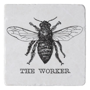 Bee Worker Honey Black Bumblebee Trivet