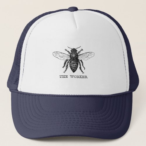 Bee Worker Honey Black Bumblebee Trucker Hat
