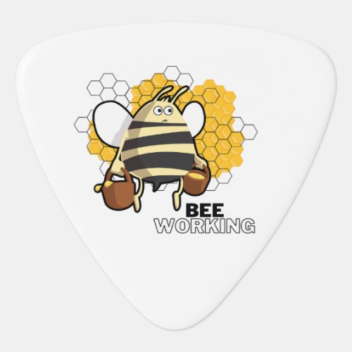 bee working guitar pick