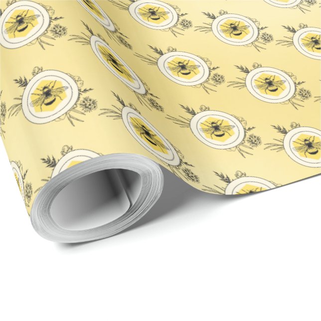 Bee Wrapping Paper (Roll Corner)