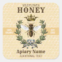 https://rlv.zcache.com/bee_wreath_and_crown_honey_jar_3_square_square_sticker-r14b80611e3d34e14924068818efc00e8_0ugra_8byvr_200.webp