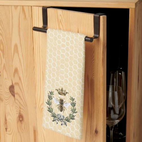 Bee Wreath and Crown Kitchen Towel