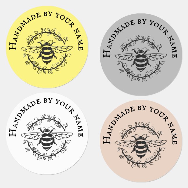 Bee Wreath Handmade By Iron On Labels (Group)