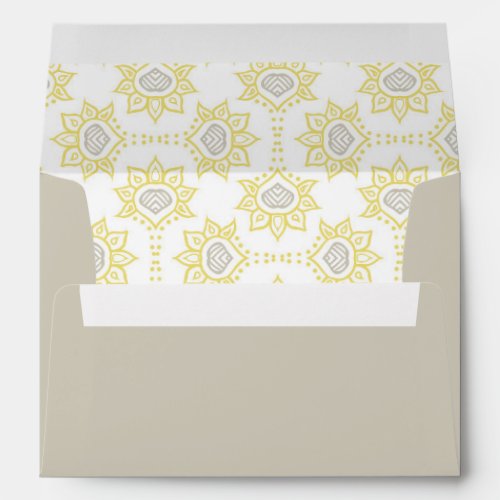 Bee Yellow and Grey Geometric Envelope