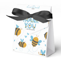 Bee Yellow & Blue Floral ONE Baby's 1st Birthday Favor Boxes