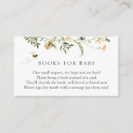 Bee Yellow Wildflowers Books for Baby  Enclosure Card
