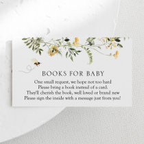 Bee Yellow Wildflowers Books for Baby  Enclosure Card