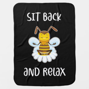Bee Yoga Sit Back And Relax Baby Blanket