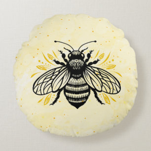 Bee-yond Beautiful Round Pillow