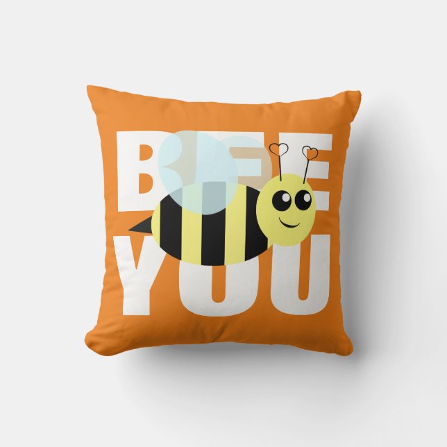 Bee You Throw Pillow (Front)