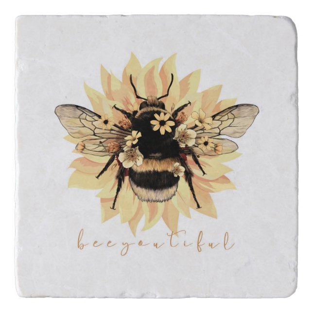 "Bee You Tiful" Honey Bee Trivet (Front)