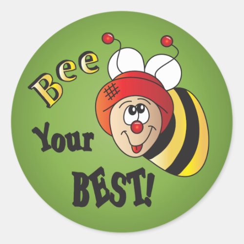 Bee Your Best Classic Round Sticker