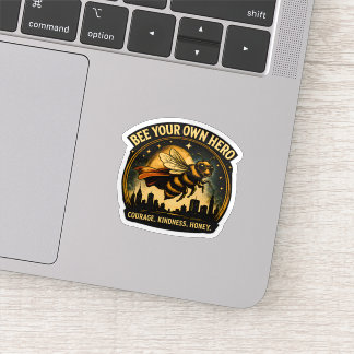 Bee Your Own Hero | Honey Super Bee Vintage Sticker