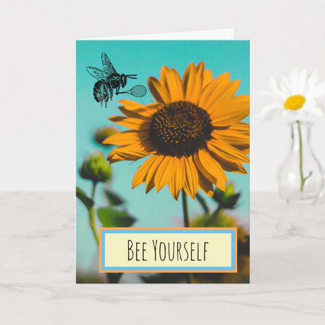 Bee Yourself Bumblebee Tennis Card (Small Plant)