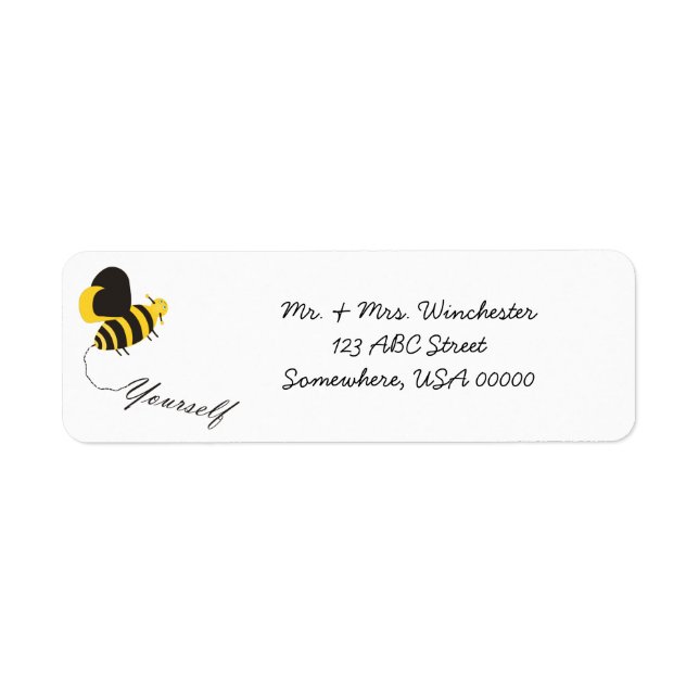 Bee Yourself Label (Front)