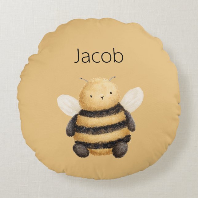 Bee Yourself  Round Pillow (Front)