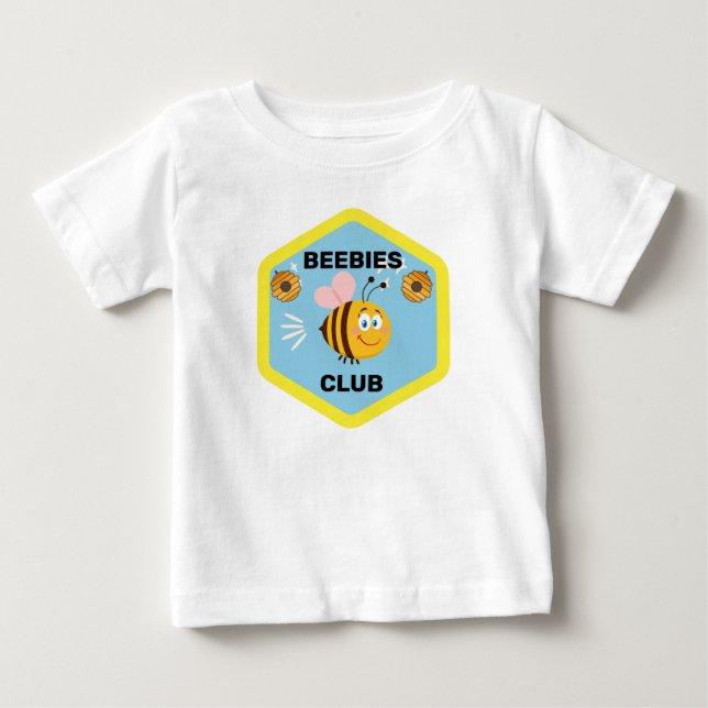 Beebies Club | Funny Personalized Template  Baby T-Shirt (Front)