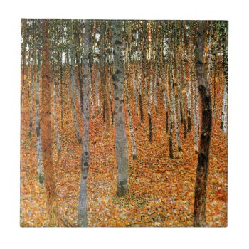 Beech Forest By Gustav Klimt Ceramic Tile by GalleryGreats at Zazzle