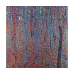 Beech Forest by Gustav Klimt, Vintage Art Nouveau