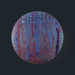Beech Forest by Gustav Klimt, Vintage Art Nouveau Button<br><div class="desc">Beech Forest (1902) by Gustav Klimt is a vintage Victorian Era Symbolism fine art landscape painting featuring a nature scene. A dark forest with beech trees and leaves at night. About the artist: Gustav Klimt (1862-1918) was an Austrian Symbolist painter and one of the most prominent members of the Vienna...</div>