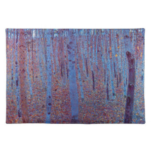 Beech Forest by Gustav Klimt, Vintage Art Nouveau Cloth Placemat