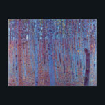 Beech Forest by Gustav Klimt, Vintage Art Nouveau Postcard<br><div class="desc">Beech Forest (1902) by Gustav Klimt is a vintage Victorian Era Symbolism fine art landscape painting featuring a nature scene. A dark forest with beech trees and leaves at night. About the artist: Gustav Klimt (1862-1918) was an Austrian Symbolist painter and one of the most prominent members of the Vienna...</div>