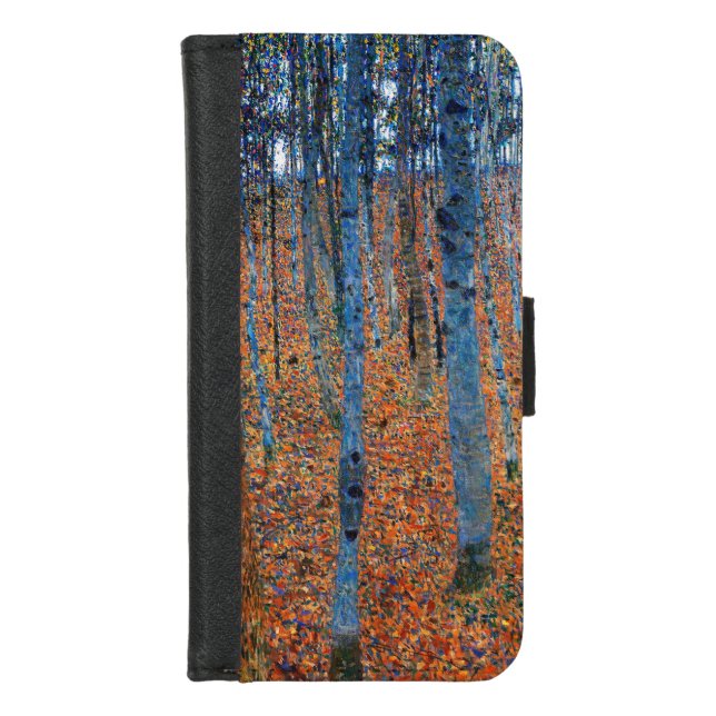Beech Grove, Gustav Klimt iPhone Wallet Case (Front)