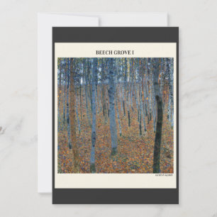 Beech Grove I by Gustav Klimt Vintage modern art, Invitation