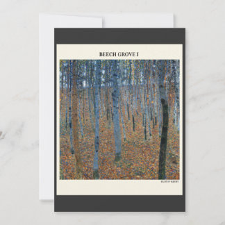 Beech Grove I by Gustav Klimt Vintage modern art, Invitation